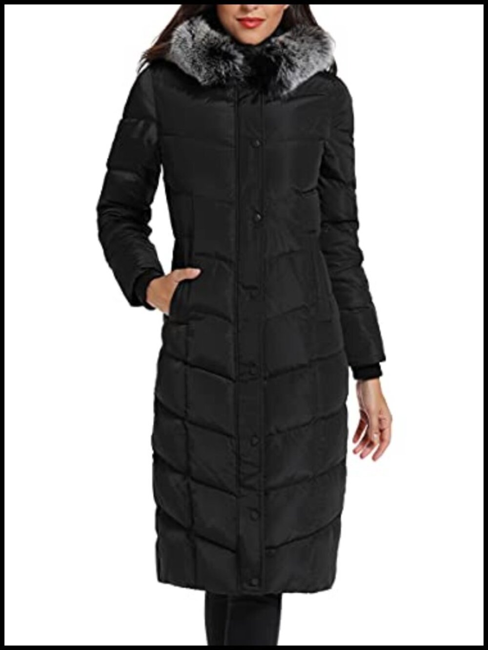 Women's Long Down Coat Maxi Parka Puffer Jacket Heavyweight 90% Down Water